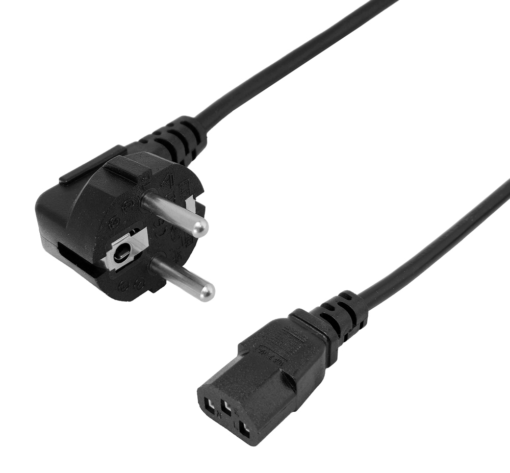 CAB-P045 POWERTECH καλώδιο τροφοδοσίας CAB-P045, 3x 0.75mm², copper, 2m, μαύρο - 5210131152911 - Image 1