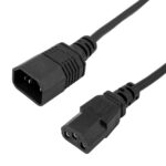 POWERTECH καλώδιο προέκτασης τροφοδοσίας CAB-P053, 3x 0.75mm², copper, 1.5m, μαύρο - 5210131152966