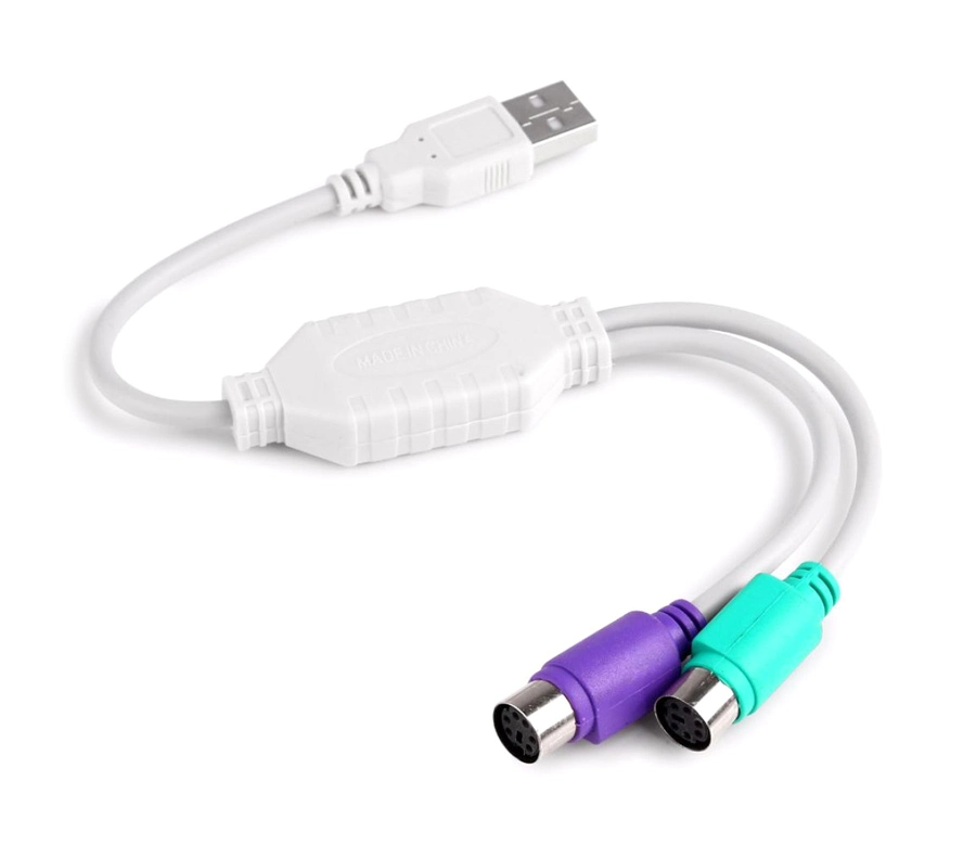SKU: 5201711150403 POWERTECH καλώδιο USB σε 2x PS2 θηλυκό CAB-U047, 0.20m, λευκό - Image 1