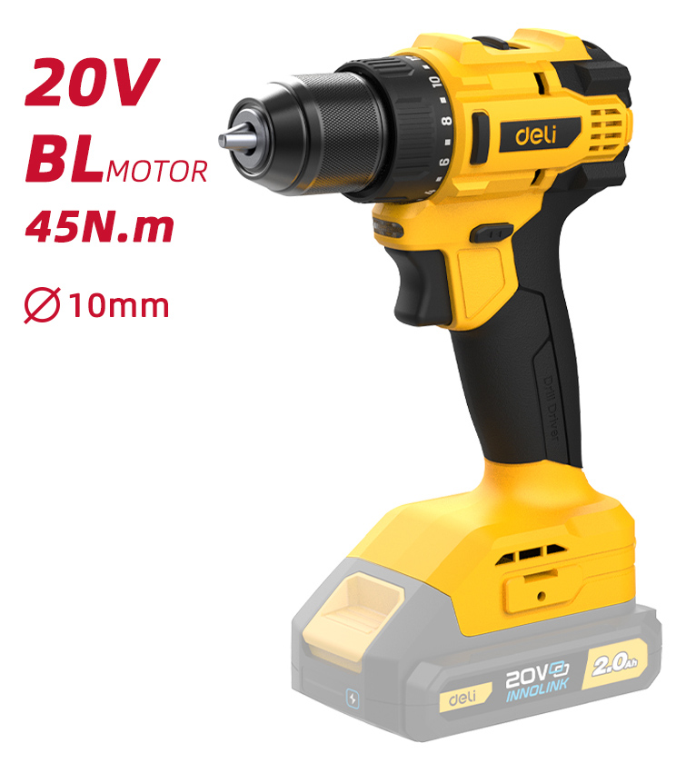 DC120Z DELI δράπανο μπαταρίας DC120Z, Brushless, 20V, 45N.m - 6975631081923 - Image 1