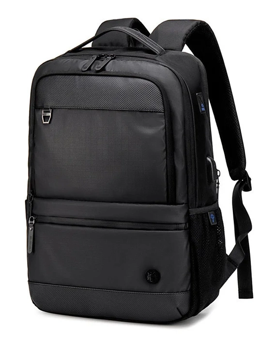 SKU: 6970672350304 GOLDEN WOLF τσάντα πλάτης GB00402, με θήκη laptop 15.6", 20-25L, μαύρη - Image 1
