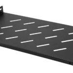 POWERTECH σταθερό ράφι για rack 19" NETW-0042, βάθος 250mm, μαύρο - 5210131153208