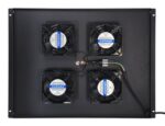 POWERTECH cooling fan για rack NETW-0044, 4x fans με μεταλλικό tray, 1.5m καλώδιο schuko, 54.5x41cm - 5210131153222 - Image 2