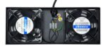 POWERTECH cooling fan για rack NETW-0045, 2x fans με μεταλλικό tray, 1.5m καλώδιο schuko, 33x13cm - 5210131153321 - Image 2