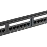 POWERTECH patch panel NETW-0046 για rack 19"/1U, 24 θυρών, CAT 6 UTP, μαύρο - 5210131153277