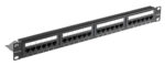 POWERTECH patch panel NETW-0046 για rack 19"/1U, 24 θυρών, CAT 6 UTP, μαύρο - 5210131153277