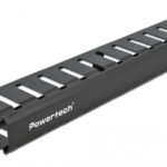 POWERTECH cable management NETW-0047 για rack 19"/1U, μεταλλικό, μαύρο - 5210131153284