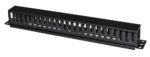 POWERTECH cable management NETW-0048 για rack 19"/1U, πλαστικό, μαύρο - 5210131153291