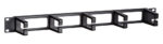 POWERTECH cable management NETW-0049 για rack 19"/1U, 5x γάντζοι, μαύρο - 5210131153307