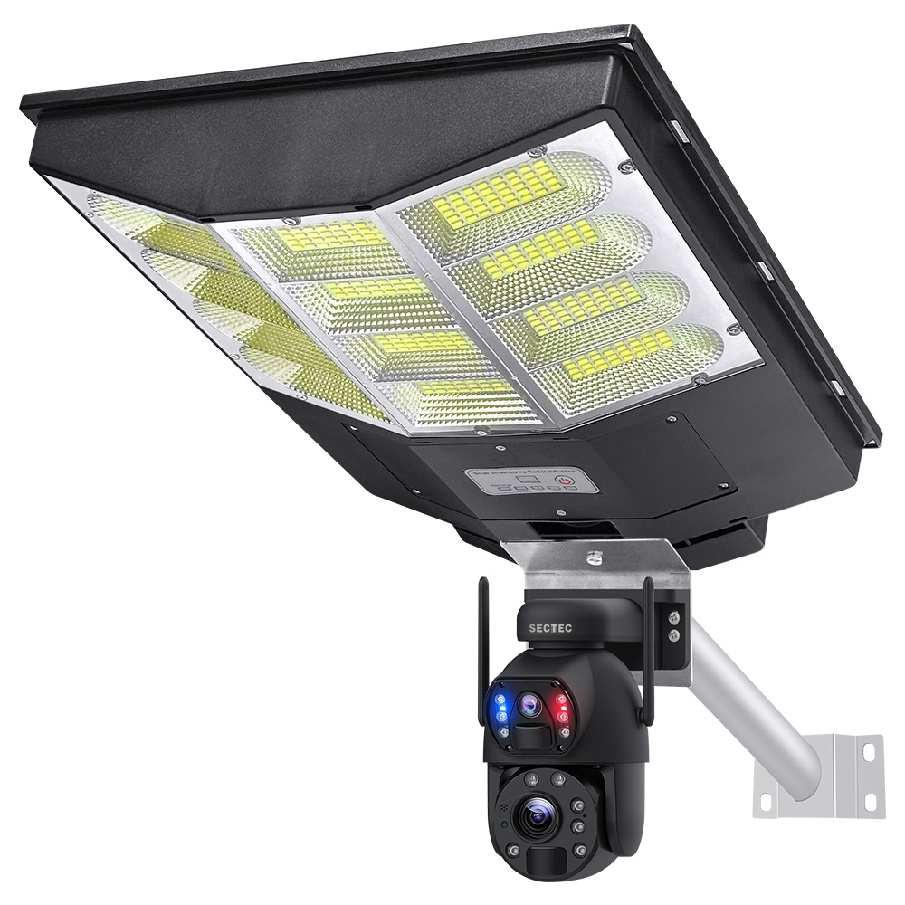 ST-LC598-EU SECTEC smart ηλιακή κάμερα ST-LC598-EU με προβολέα, dual lens, 3MP, 4G, SD, PTZ, IP66 - 5210131138786 - Image 1