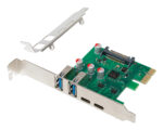 POWERTECH κάρτα επέκτασης PCIe σε 2x USB & 2x USB-C ST632, 5Gbps, NEC D720201 - 5210131157022