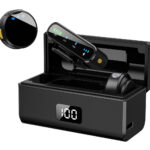 UPTECH ασύρματα μικρόφωνα UPW-M9MAX με θήκη φόρτισης, USB-C, 2.4GHz, μαύρο - 5210131159842