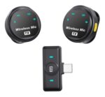 UPTECH ασύρματα μικρόφωνα UPWS-08 με θήκη φόρτισης, USB-C, 2.4GHz, μαύρο - 5210131159835 - Image 2