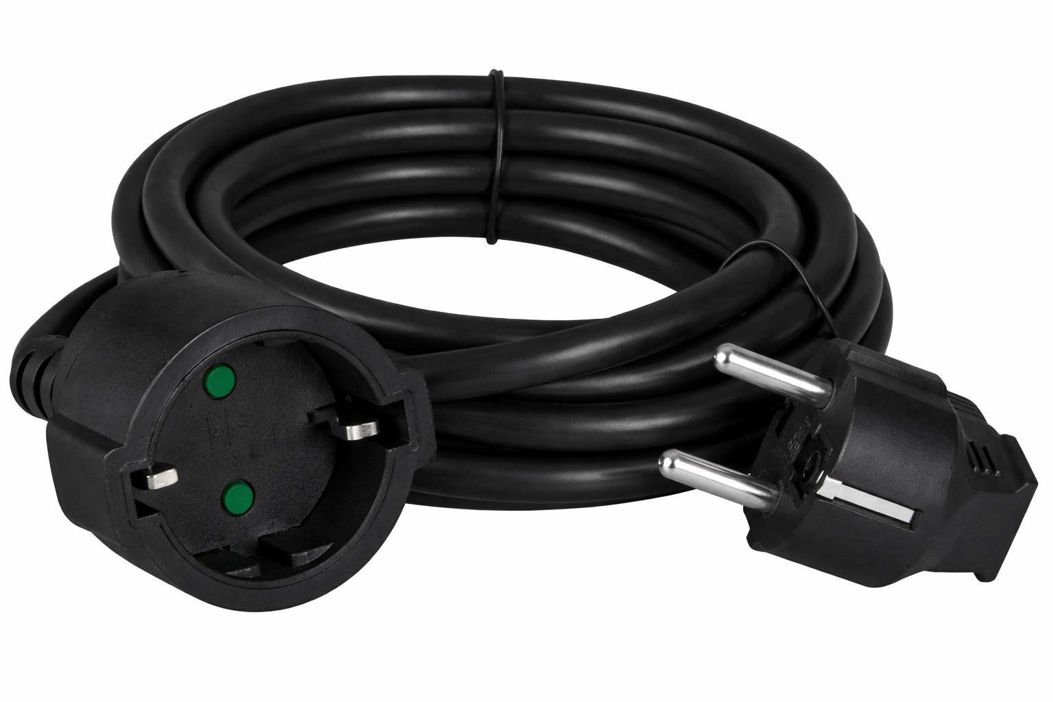 pt-1562 POWERTECH μπαλαντέζα ρεύματος PT-1562, 1x schuko, 16A, 5m, μαύρη - 5210131156568 - Image 1
