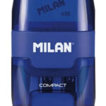 MILAN ξύστρα μολυβιών με κάδο & γόμα 1204703116, μπλε - 5210131169186