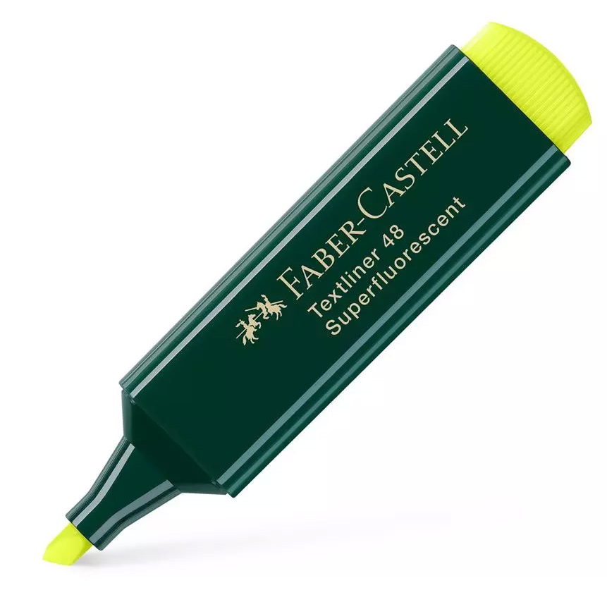 154807 FABER-CASTELL μαρκαδόρος υπογράμμισης Textliner 48, κίτρινος, 1τμχ - 4005401548072 - Image 1