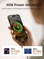 CABLETIME καλώδιο USB-C CT-CM60, 60W, 480Mbps, 1m, μαύρο - 5210131155844 - Image 2