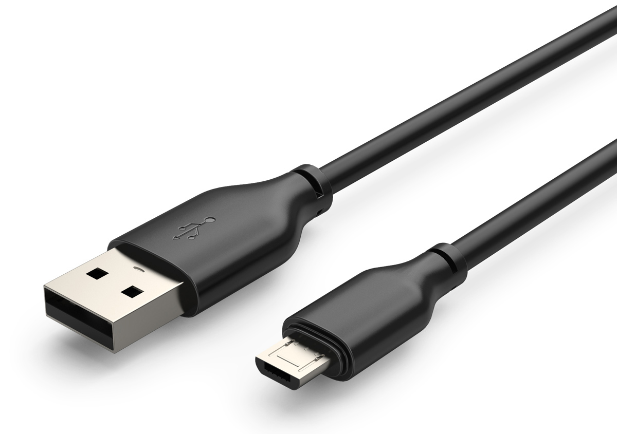 5210131155912 CABLETIME καλώδιο micro USB σε USB CT-C165-05G, 2.4A, 480Mbps, 0.25m, μαύρο - 5210131155912 - Image 1