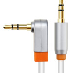 CABLETIME καλώδιο ήχου 3.5mm CT-AV311-P11RG, γωνιακό, gold plated, 3m, λευκό - 5210131159132