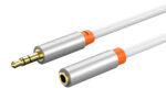 CABLETIME καλώδιο προέκτασης ήχου 3.5mm CT-AV311-P12G, gold plated, 1m, λευκό - 5210131159170