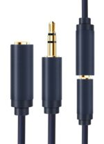 CABLETIME καλώδιο προέκτασης ήχου 3.5mm CT-AV302-H11G, gold plated, 5m, μπλε - 5210131159200 - Image 2