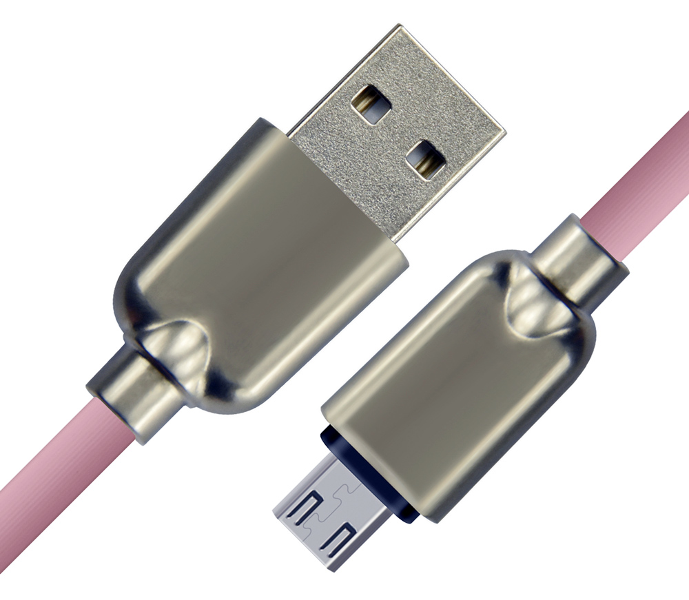 5210131159316 CABLETIME καλώδιο micro USB σε USB CT-PE32-ZFMC, 2A, 480Mbps, 1m, ροζ - 5210131159316 - Image 1