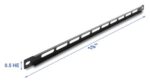 DELOCK cable management panel 67459 για rack 19", 0.5U, βάθος 9mm, μεταλλικό, μαύρο - 4043619674596 - Image 2