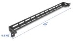 DELOCK cable management panel 67461 για rack 19", 0.5U, βάθος 50mm, μεταλλικό, μαύρο - 4043619674619 - Image 2