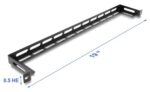 DELOCK cable management panel 67462 για rack 19", 0.5U, βάθος 80mm, μεταλλικό, μαύρο - 4043619674626 - Image 2