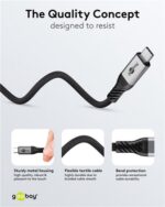 GOOBAY καλώδιο USB-C 74776, USB4, 240W, 80Gbps, 16K/60Hz, 1.5m, μαύρο - 4040849747762 - Image 2