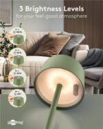 GOOBAY επιτραπέζιο φωτιστικό 77677, 3000K, dimmable, επαναφορτιζόμενο, πράσινο - 4040849776779 - Image 2