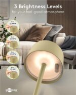 GOOBAY επιτραπέζιο φωτιστικό 77678, 3000K, dimmable, επαναφορτιζόμενο, μπεζ - 4040849776786 - Image 2