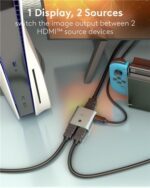 GOOBAY HDMI switch 77791, 2 σε 1, 8K/60Hz, γκρι - 4040849777912 - Image 2