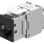 GOOBAY Keystone module RJ45 77943, CAT 6A STP, slim, toolfree, ασημί/μαύρο - 4040849779435