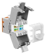 GOOBAY Keystone module RJ45 77947, CAT 6A STP, slim, toolfree, ασημί/πορτοκαλί - 4040849779473 - Image 2