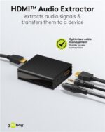 GOOBAY HDMI audio extractor 79138, 4K/30Hz, μαύρο - 4040849791383 - Image 2