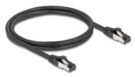 DELOCK καλώδιο δικτύου 80571, CAT 8.1 S/FTP, copper, 2000MHz, 1m, μαύρο - 4043619805716