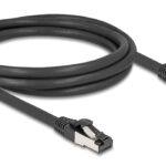 DELOCK καλώδιο δικτύου 80572, CAT 8.1 S/FTP, copper, 2000MHz, 2m, μαύρο - 4043619805723