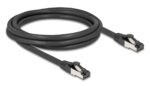 DELOCK καλώδιο δικτύου 80572, CAT 8.1 S/FTP, copper, 2000MHz, 2m, μαύρο - 4043619805723