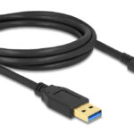 DELOCK καλώδιο USB-C σε USB 84004, 10Gbps, 2m, μαύρο - 4043619840045
