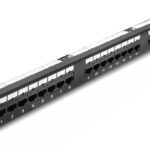 DELOCK patch panel 91087 για rack 19", 1U, 24 θυρών, CAT 6 UTP, με LED, μαύρο - 4043619910878