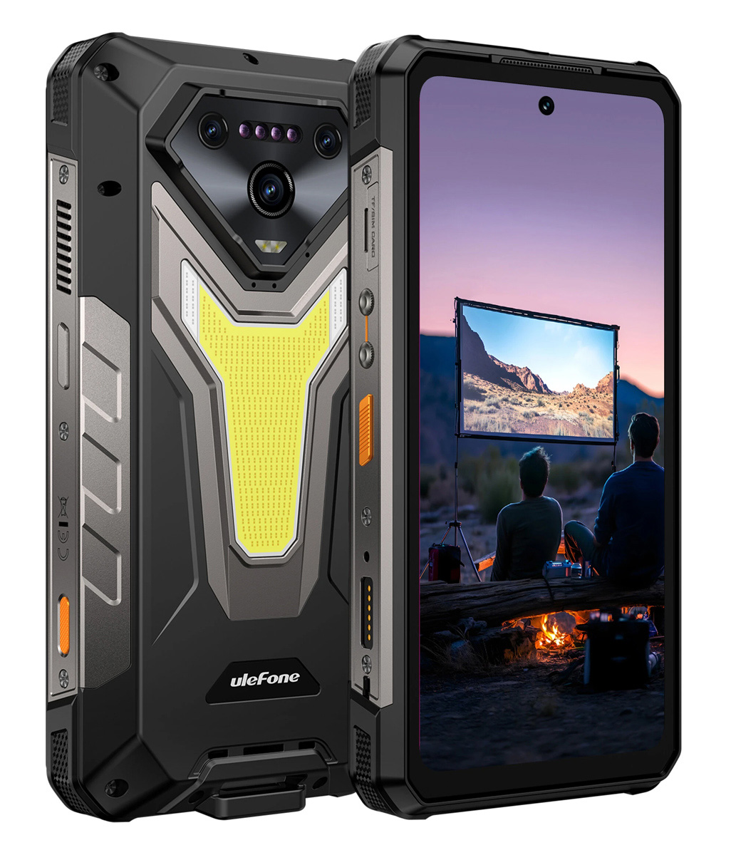 ARMOR34PROPLUS ULEFONE smartphone Armor 34 Pro Plus με βιντεοπροβολέα, 6.95", 5G, 16/512GB, 25500mAh, IP68/IP69K/MIL-STD-810H, μαύρο - 6975326661034 - Image 1