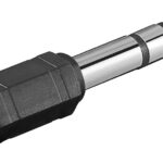 CABLETIME αντάπτορας ήχου 6.35mm σε 3.5mm AV-RA19N, μαύρος, 10τμχ - 5210131159286