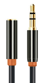 CABLETIME καλώδιο προέκτασης ήχου 3.5mm CT-AV311-P11FG, gold plated, 0.5m, μαύρο - 5210131159101