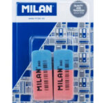 MILAN γόμα 620 BCM10100MP για μολύβι και στυλό, 53 x 20 x 8mm, σετ 2τμχ - 8414034994297