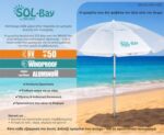 BRUNO ομπρέλα παραλίας αλουμινίου SOL-BAY BRN-0287, 2.2m, UPF 50+, σκελετός Fiberglass, ρυθμιζόμενη - 5210131159460 - Image 2