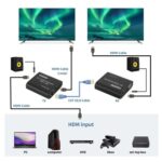 POWERTECH HDMI video extender CAB-H195 μέσω καλωδίου RJ45, 4K/30Hz, με loop, έως 120m - 5210131157046 - Image 2