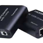 POWERTECH HDMI video extender CAB-H195 μέσω καλωδίου RJ45, 4K/30Hz, με loop, έως 120m - 5210131157046