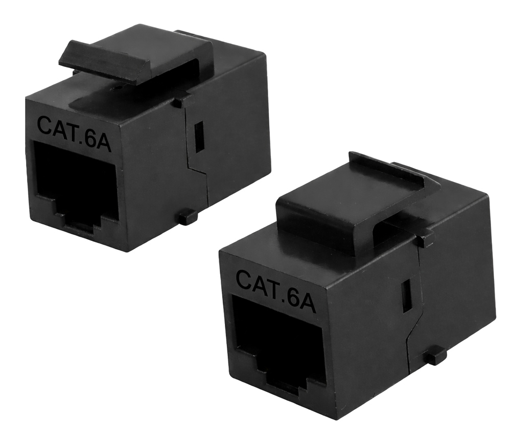 CAB-N463 POWERTECH Keystone module RJ45 CAB-N463, CAT 6A UTP, μαύρο - 5210131159729 - Image 1