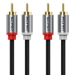 CABLETIME καλώδιο ήχου 2x RCA σε 2x RCA CT-RCA, 2m, μαύρο - 5210131155790
